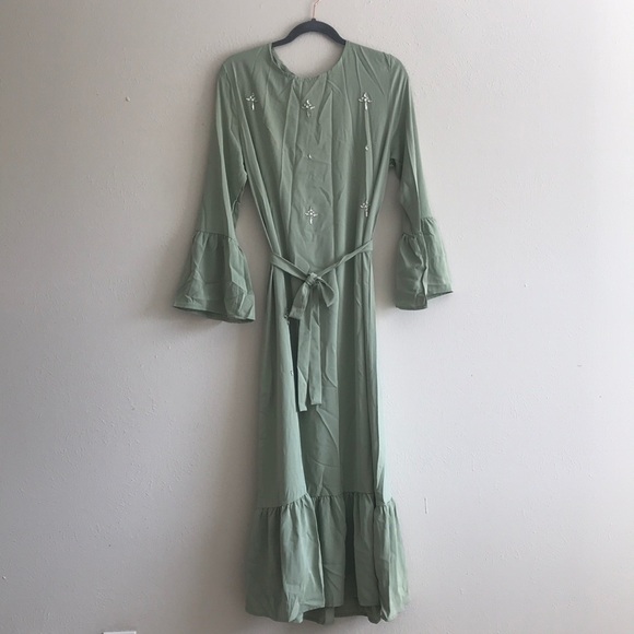 Pistachio maxi sequence dress - Picture 1 of 4